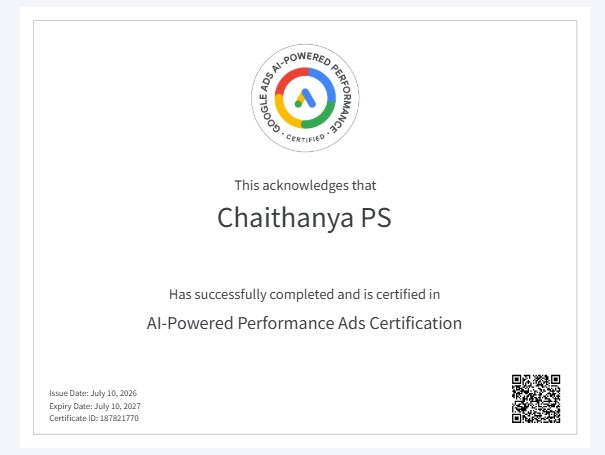 google skillshop ai performance marketing certificate